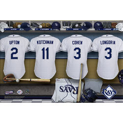 Large Personalized Tampa Bay Rays Locker Room Canvas Print