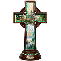 Thomas Kinkade Irish Blessing Illuminated Celtic Cross
