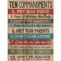 Ten Commandments for Today Wall Plaque