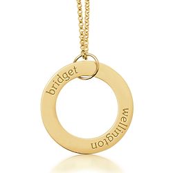 24K Gold-Plated Open Loop with 2 Personalized Names