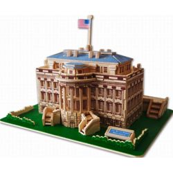 White House 3D Jigsaw Woodcraft Kit Puzzle