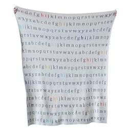 Cotton Knit Blanket with Alphabet Design