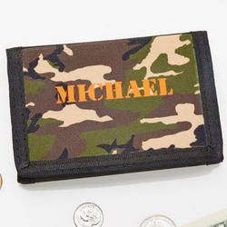 Personalized Camouflage Velcro Wallet