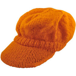 Brimmed Orange Wool Hat