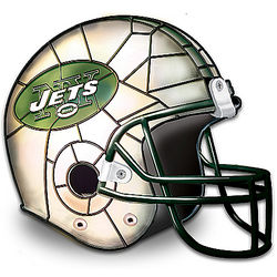 New York Jets Louis Comfort Tiffany-Style Accent Lamp