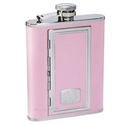 Engravable Sweet Pink Cigarette Flask