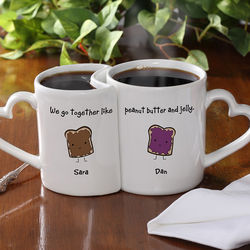 'We Go Together Like' Personalized Coffee Mug Set