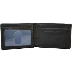 Black Calf Leather Rock Solid Slimster Wallet