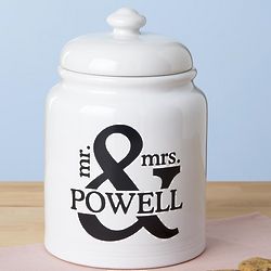 Personalized Mr. and Mrs. Treat Jar