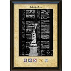 Liberty and the World Trade Center Framed Photograph