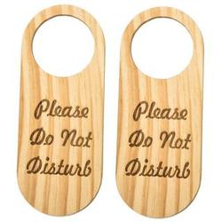 2 Do Not Disturb Pinewood Door Signs