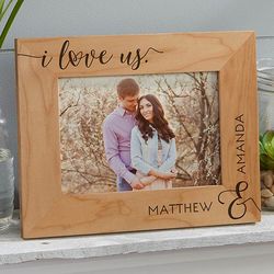 Couple's I Love Us Personalized Picture Frame