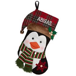 Personalized Festive Friends Penguin Christmas Stocking