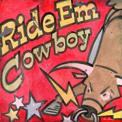 Ride 'em Cowboy 14" Giclee Canvas Print Wall Art