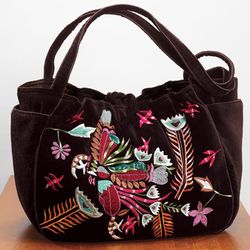 Embroidered Velvet Bag