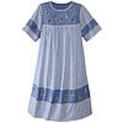 Plus Size Chambray Stripe Dress