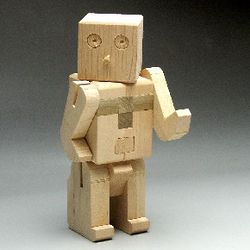 Wooden 3D Robot Brain Teaser Puzzle