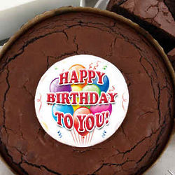 Birthday Balloons Brownie Cake