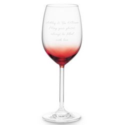 Red Base Wine Glass