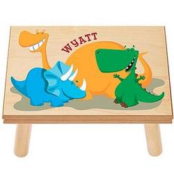 Dinosaur Critter Personalized Step Stool