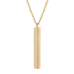 Vertical Square Gold Name Bar Necklace