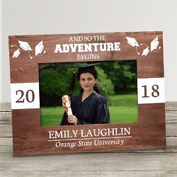 And So the Adventure Begins Personalized Picture Frame