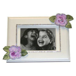 Lavender Roses with Bling Picture Frame