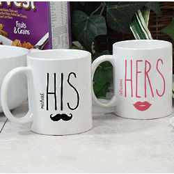 Personalized His and Hers Coffee Mug Set