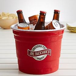 Personalized Red Party Cup Ice Bucket