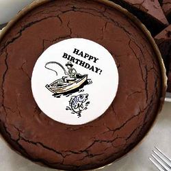 Birthday Fishing Brownie Cake