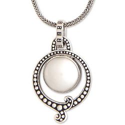 Angel Halo Pearl and Sterling Silver Necklace