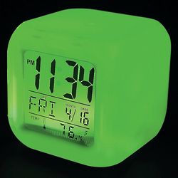 LED Color-Changing Mood Cube Clock