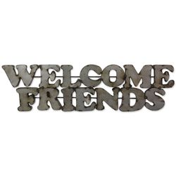 Welcome Friends Handcrafted Iron Sign
