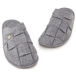 Crosshatch Grey Wool Slippers