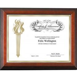 Stepped Mahogany Wood Certificate Frame