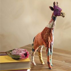 Vintage Sari Giraffe Sculpture
