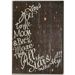 Love You to the Moon and More Wood Sign