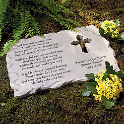 Personalized Cross Memorial Stone