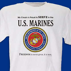 Proud To Serve Personalized Military T-Shirt