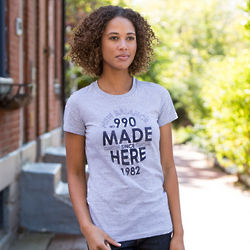 Women's 990 Graphic Athletic Grey T-Shirt