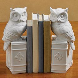 Ceramic Owl Bookends