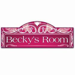 Girl's Personalized Glitz and Glamour Room Sign