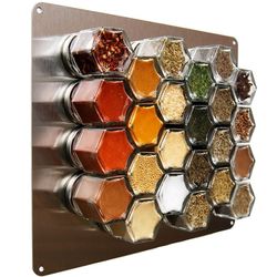 10x12 Stainless Wall Plate Base for Magnetic Spice Containers