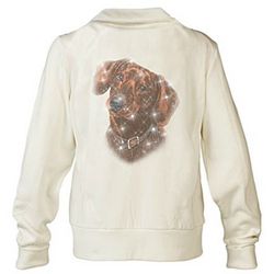 Dachshund Doggone Cute Embroidered Knit Jacket with Sequins