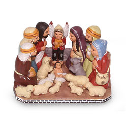 Christmas Love Ceramic Nativity Sculpture