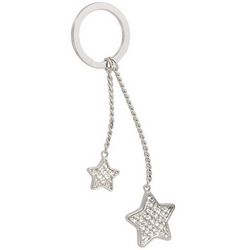 Personalized Double Star Glitter Key Chain