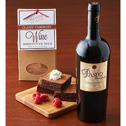 Decadent Wine Brownie Mix & Red Wine Gift Box