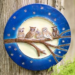 Owls on Branch Lighted Wall Art
