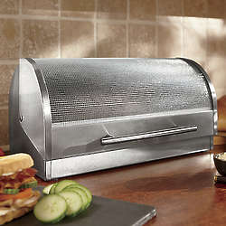 Brushed Stainless Steel Bread Box