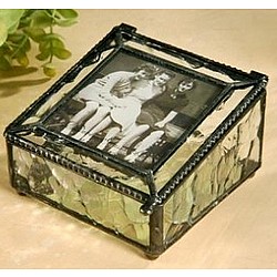 Picture Box with Ice Look Stained Glass